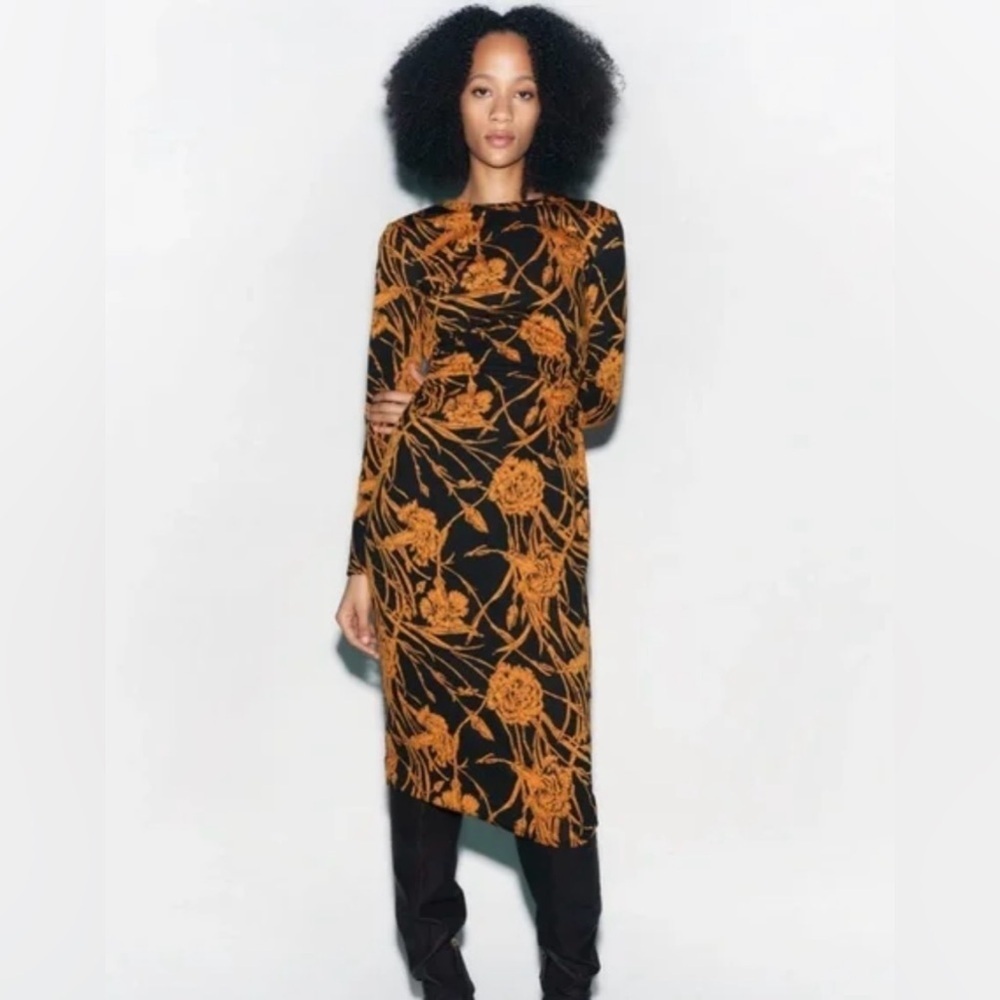 Zara | Dresses | Nwt Zara Woman Cut Out Jacquard Floral - New